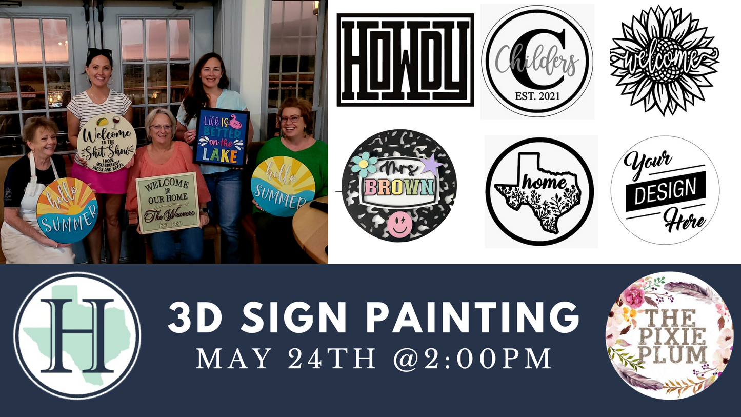 Hideout Golf Club 3D Sign Painting