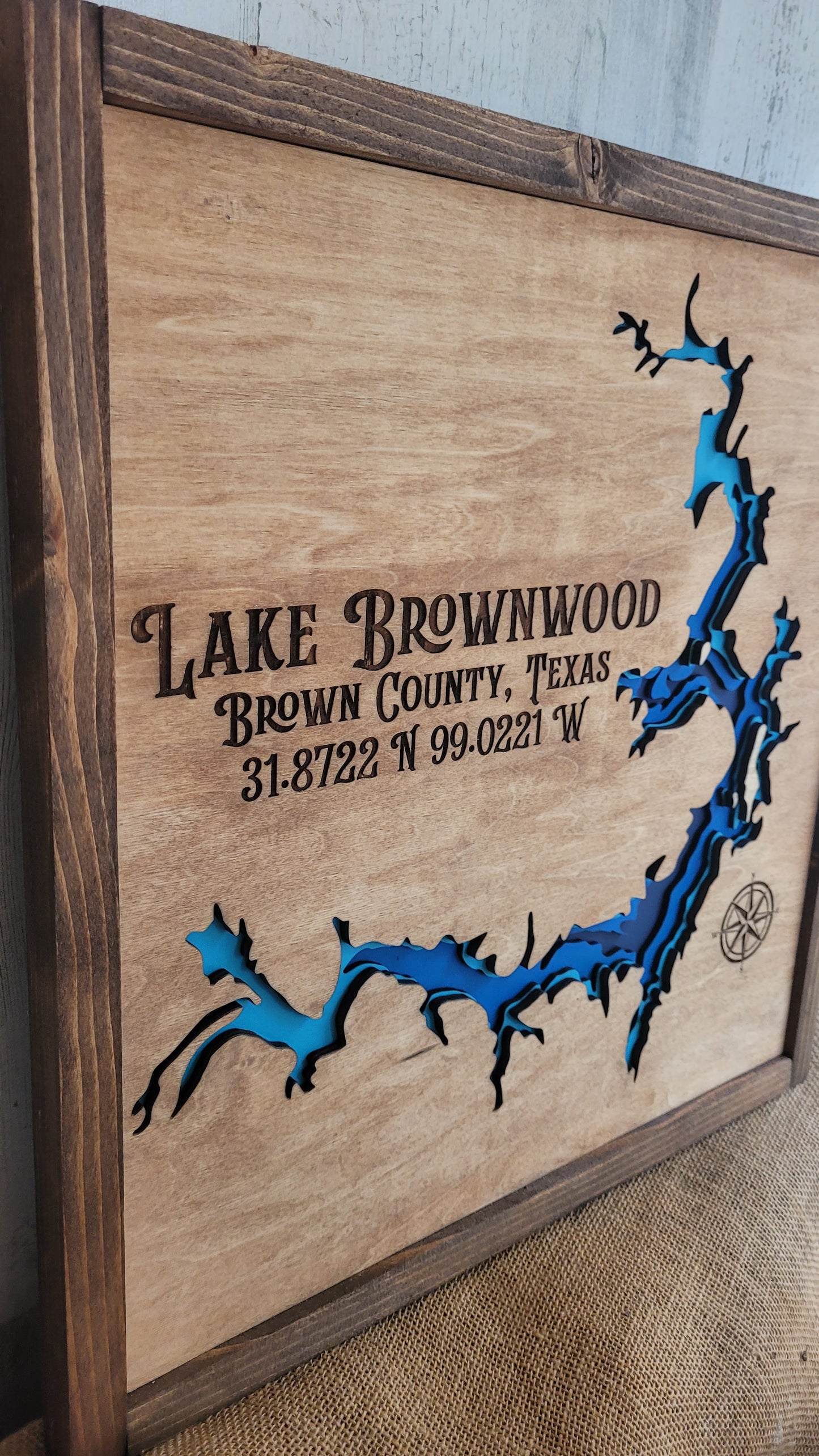 3D Layered Map Lake Brownwood