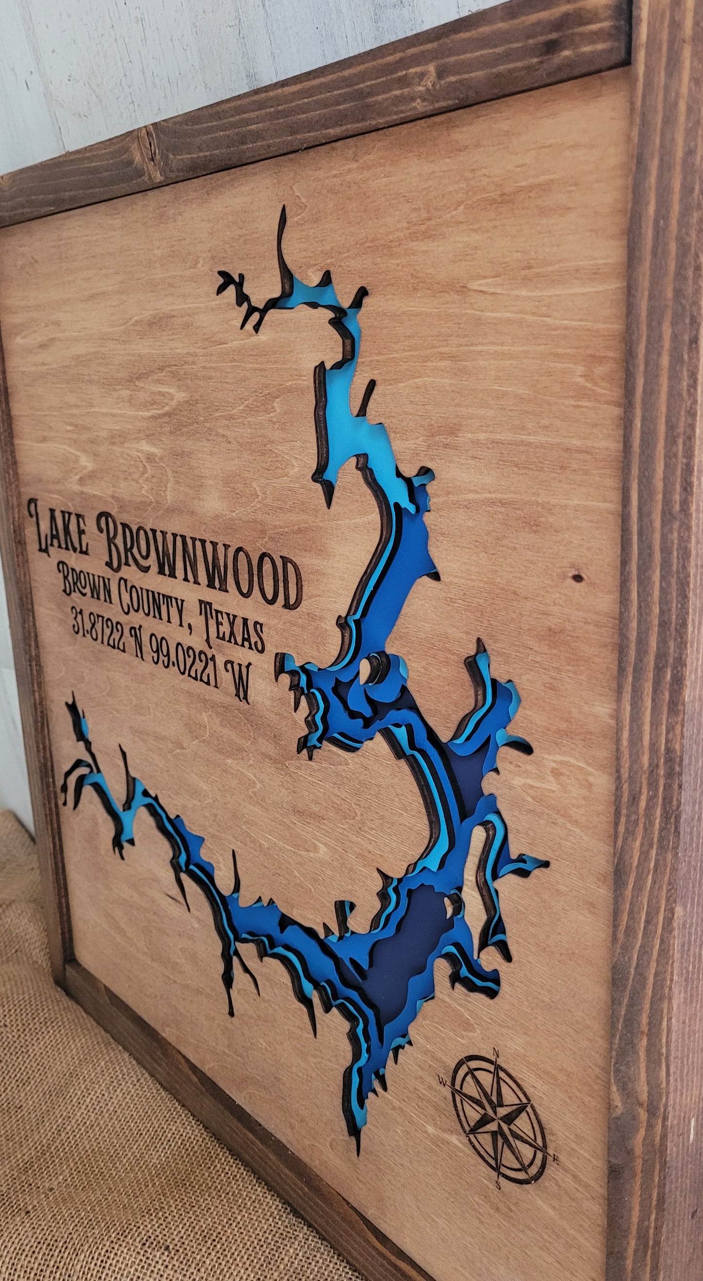 3D Layered Map Lake Brownwood