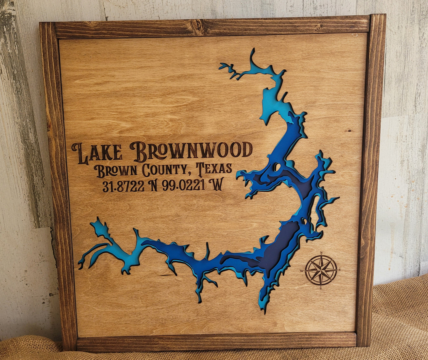 3D Layered Map Lake Brownwood